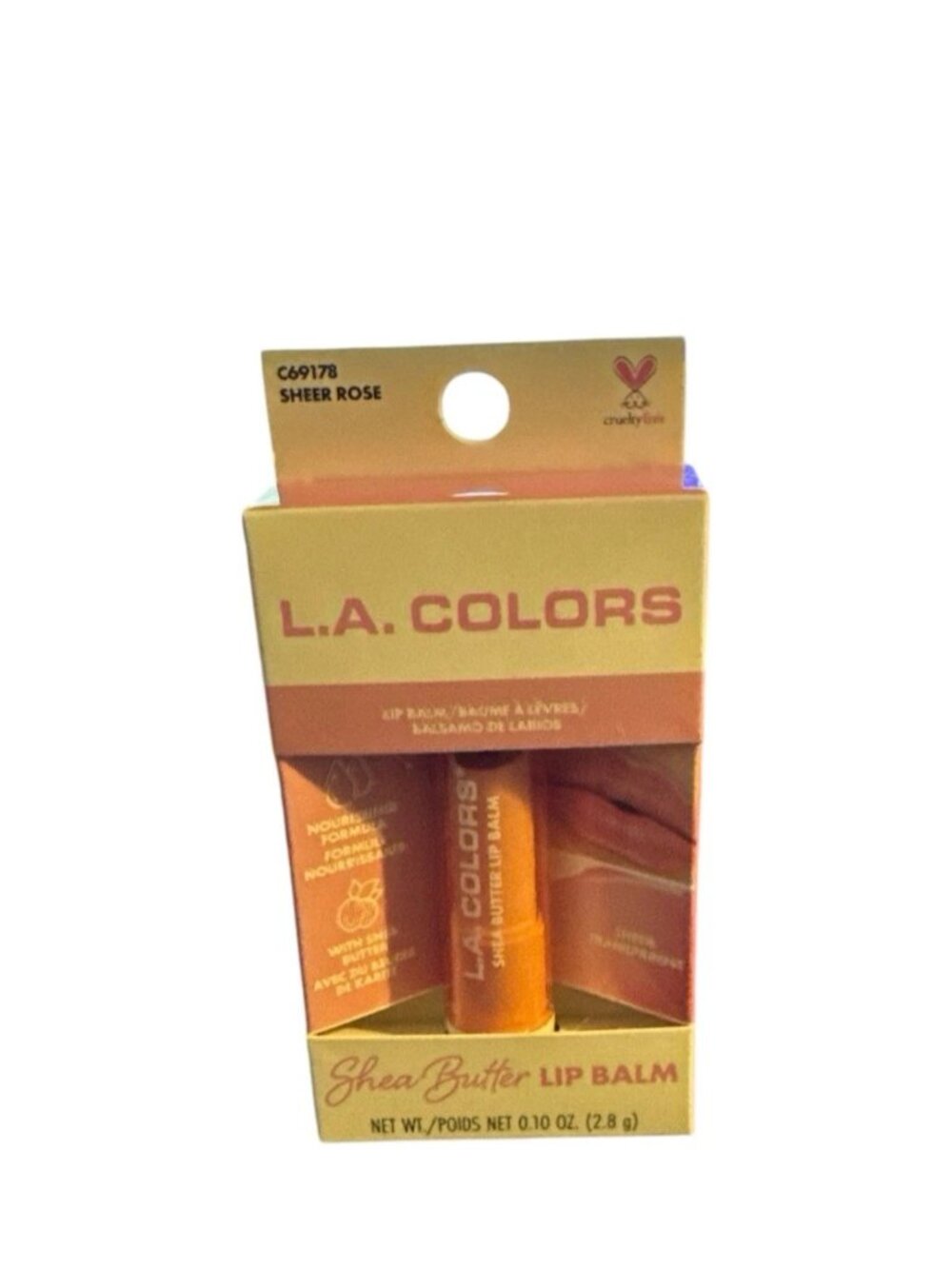 L.A. Colors Shea Butter Lip Balm Sheer Rose new